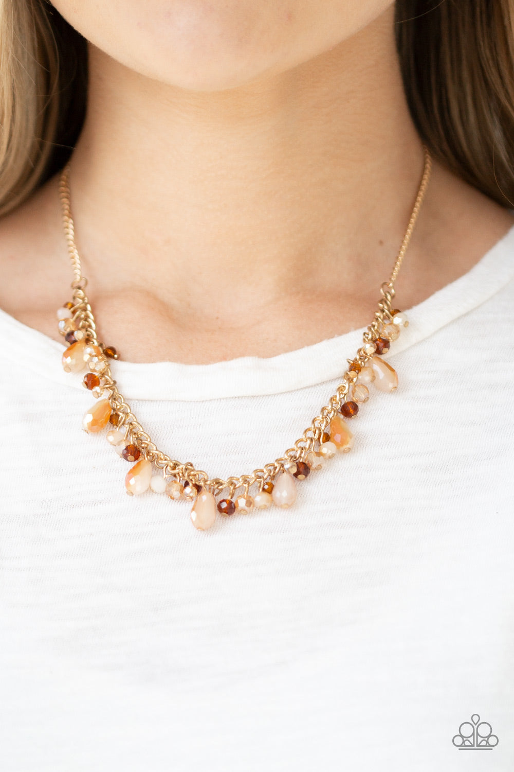 Paparazzi ♥ Courageously Catwalk - Gold ♥  Necklace