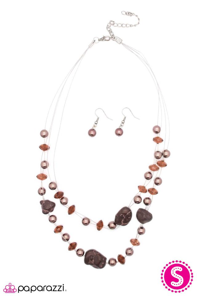 Paparazzi ♥ Keep Your Composure - Brown ♥ Necklace