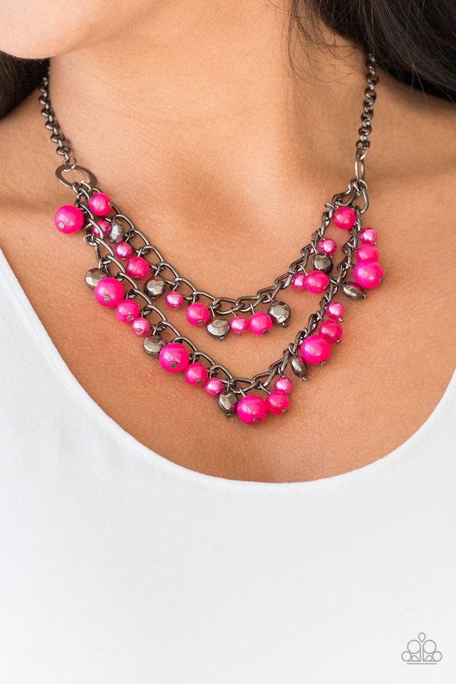 Paparazzi ♥ Watch Me Now - Pink ♥ Necklace