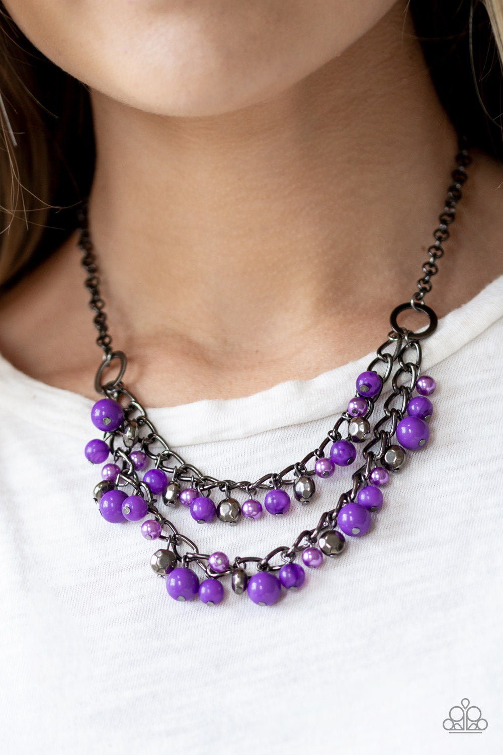 Paparazzi ♥ Watch Me Now - Purple ♥  Necklace