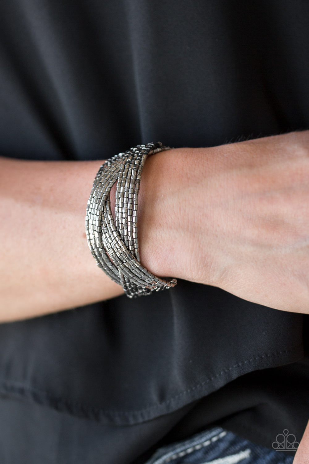 Paparazzi ♥ Shooting Stars - Gunmetal ♥  Bracelet