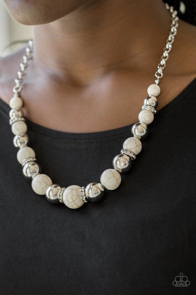Paparazzi ♥ The Ruling Class - White ♥ Necklace