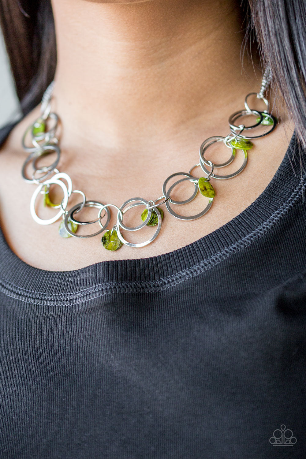 Paparazzi ♥ A Hot SHELL-er - Green ♥  Necklace