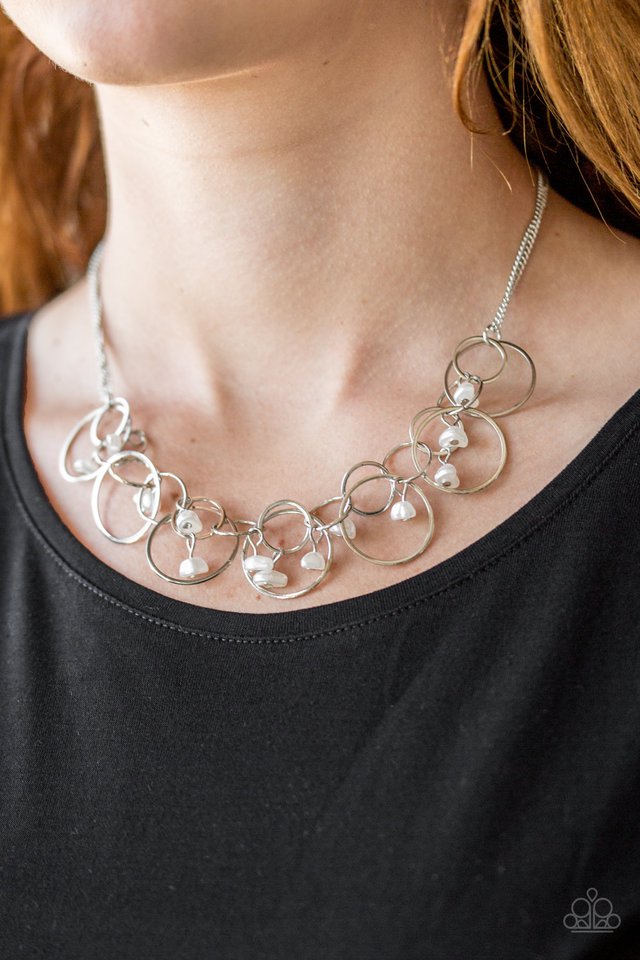 Paparazzi ♥ Seafront Scene - White ♥ Necklace