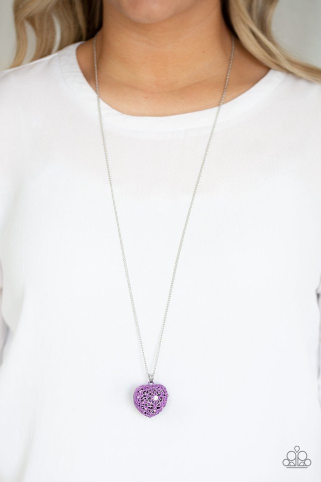 Paparazzi ♥ Love Is All Around - Purple ♥ Necklace