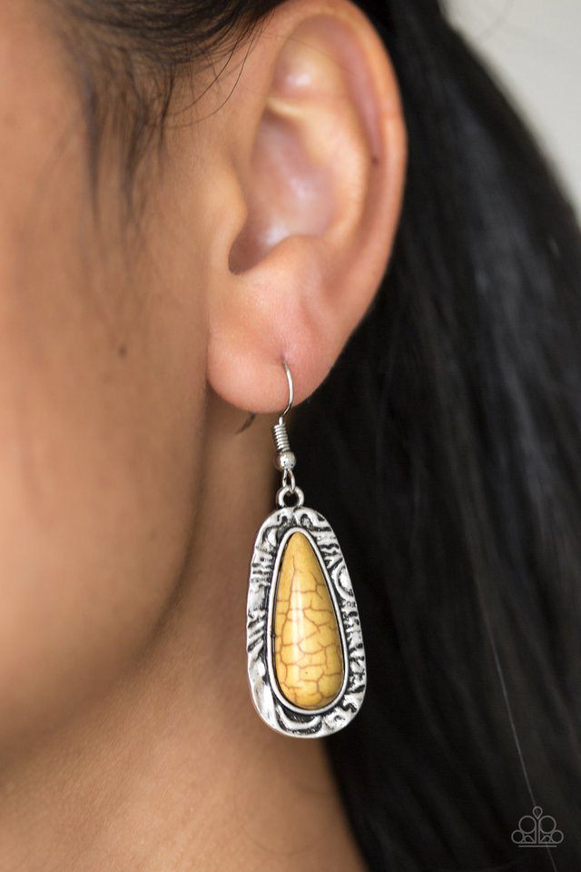 Paparazzi ♥ Cruzin Colorado - Yellow ♥ Earrings