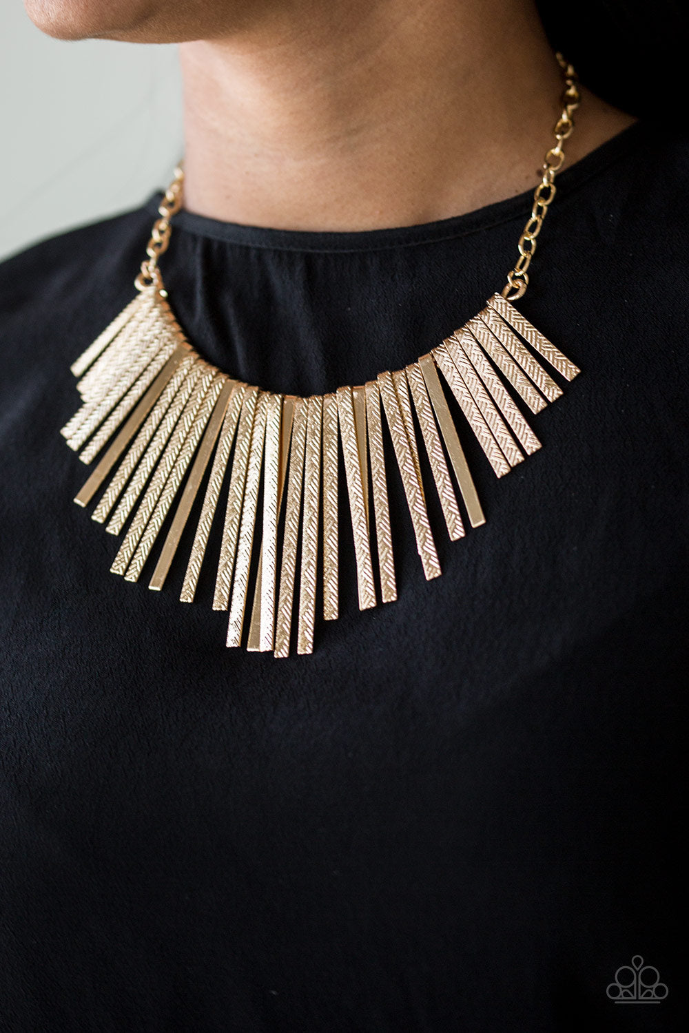 Paparazzi ♥ Welcome To The Pack - Gold ♥  Necklace