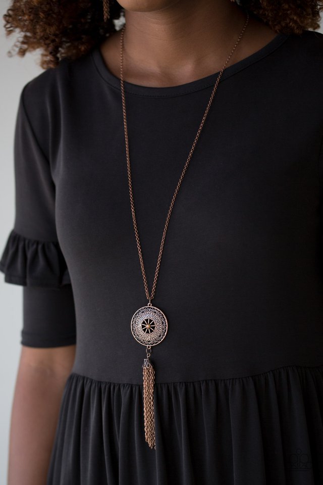 Paparazzi ♥ Noble Navigator - Copper ♥ Necklace