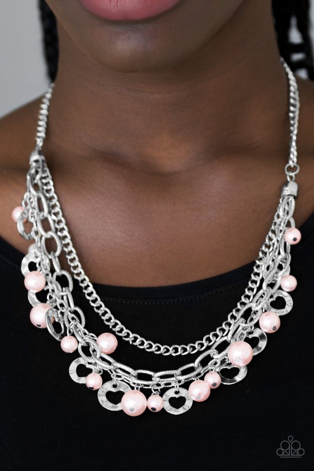 Paparazzi ♥ Hoppin Hearts - Pink ♥ Necklace