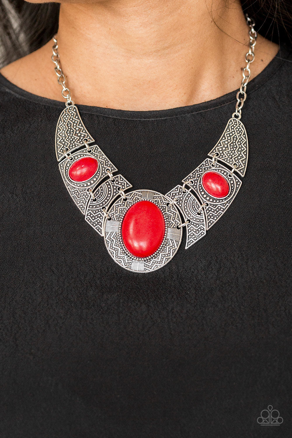Paparazzi ♥ Leave Your LANDMARK - Red ♥  Necklace