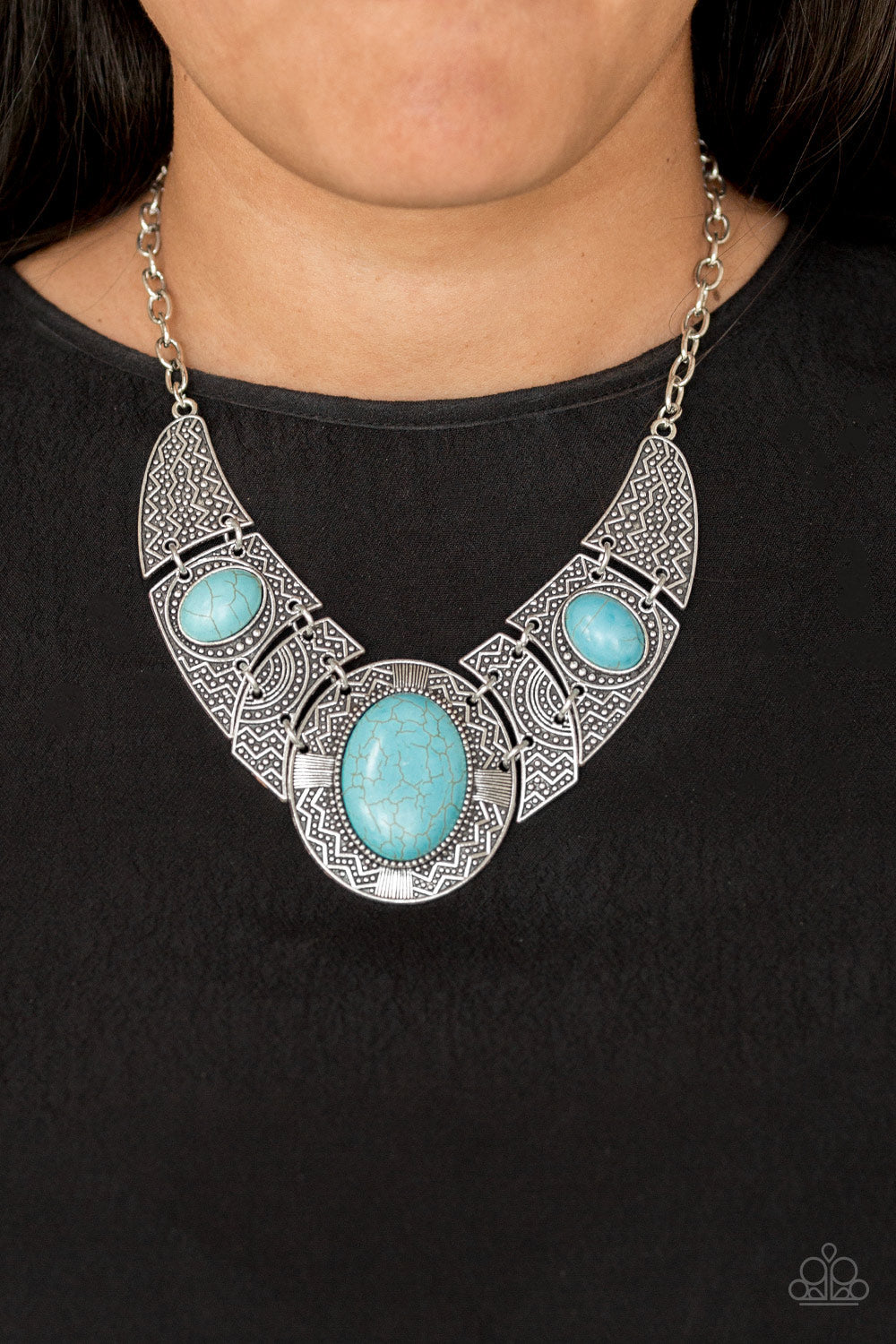 Paparazzi ♥ Leave Your LANDMARK - Blue ♥  Necklace