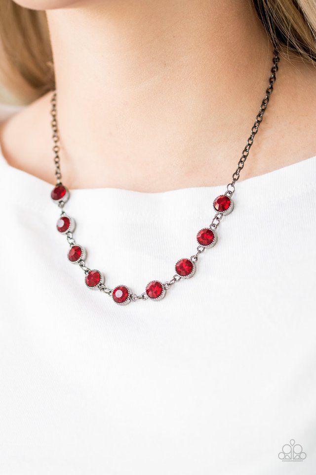 Paparazzi ♥ Starlit Socials - Red ♥ Necklace