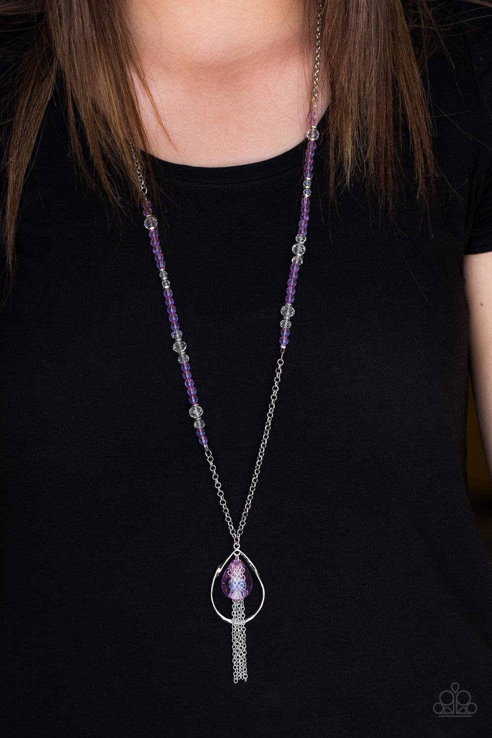 Paparazzi ♥ Teardroppin Tassels - Purple ♥  Necklace