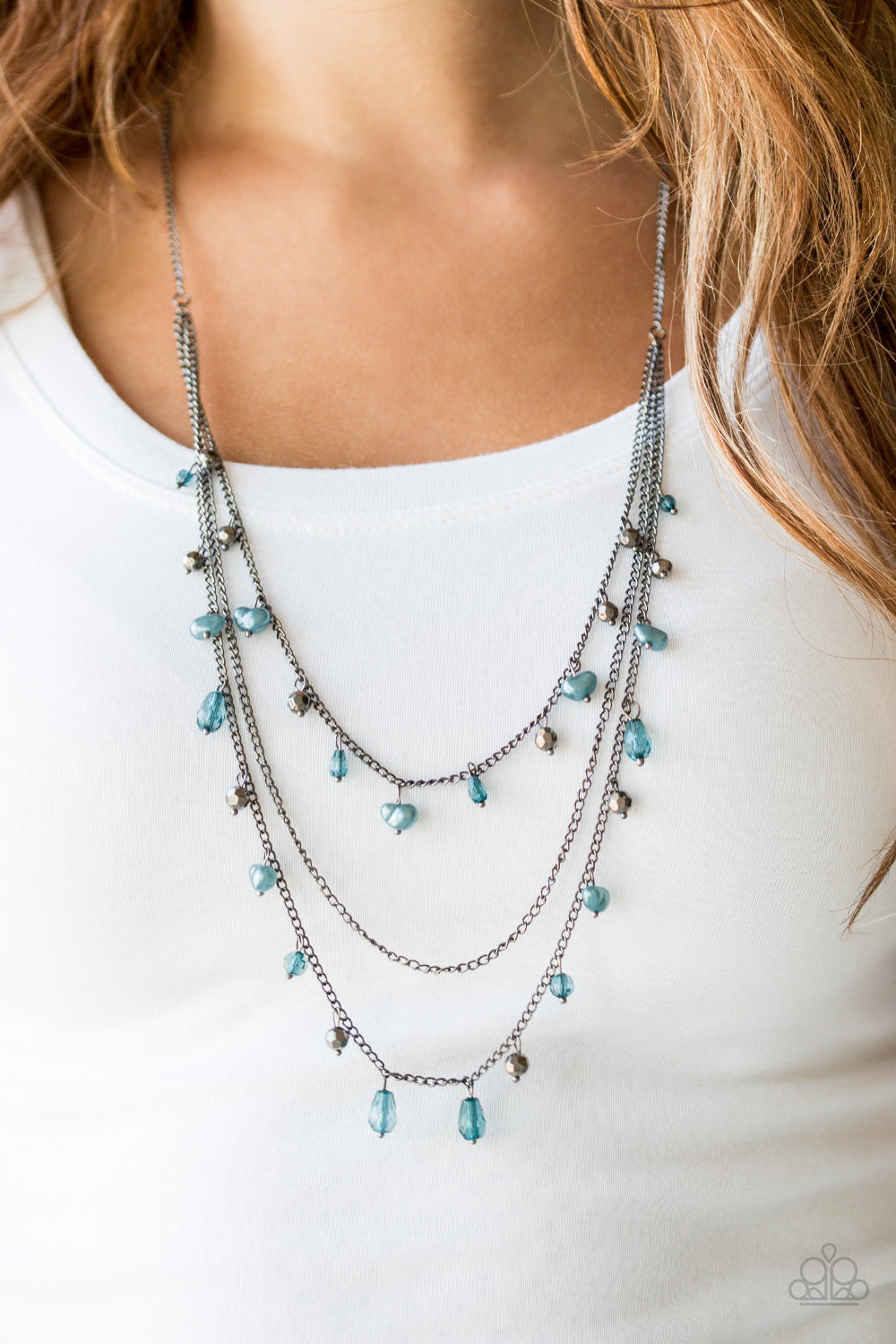 Paparazzi ♥ Pebble Beach Beauty - Blue ♥  Necklace