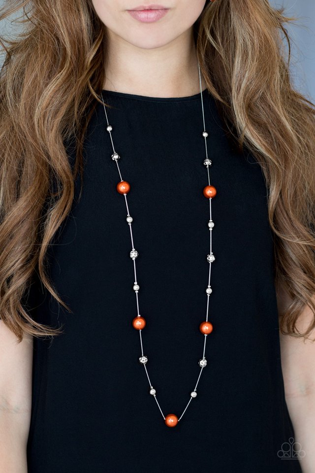Paparazzi ♥ Eloquently Eloquent - Orange ♥ Necklace