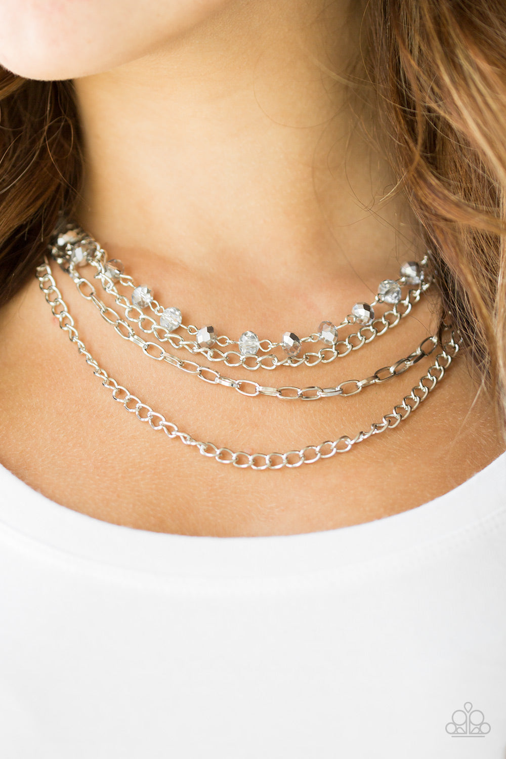 Paparazzi ♥ Extravagant Elegance - Silver ♥  Necklace