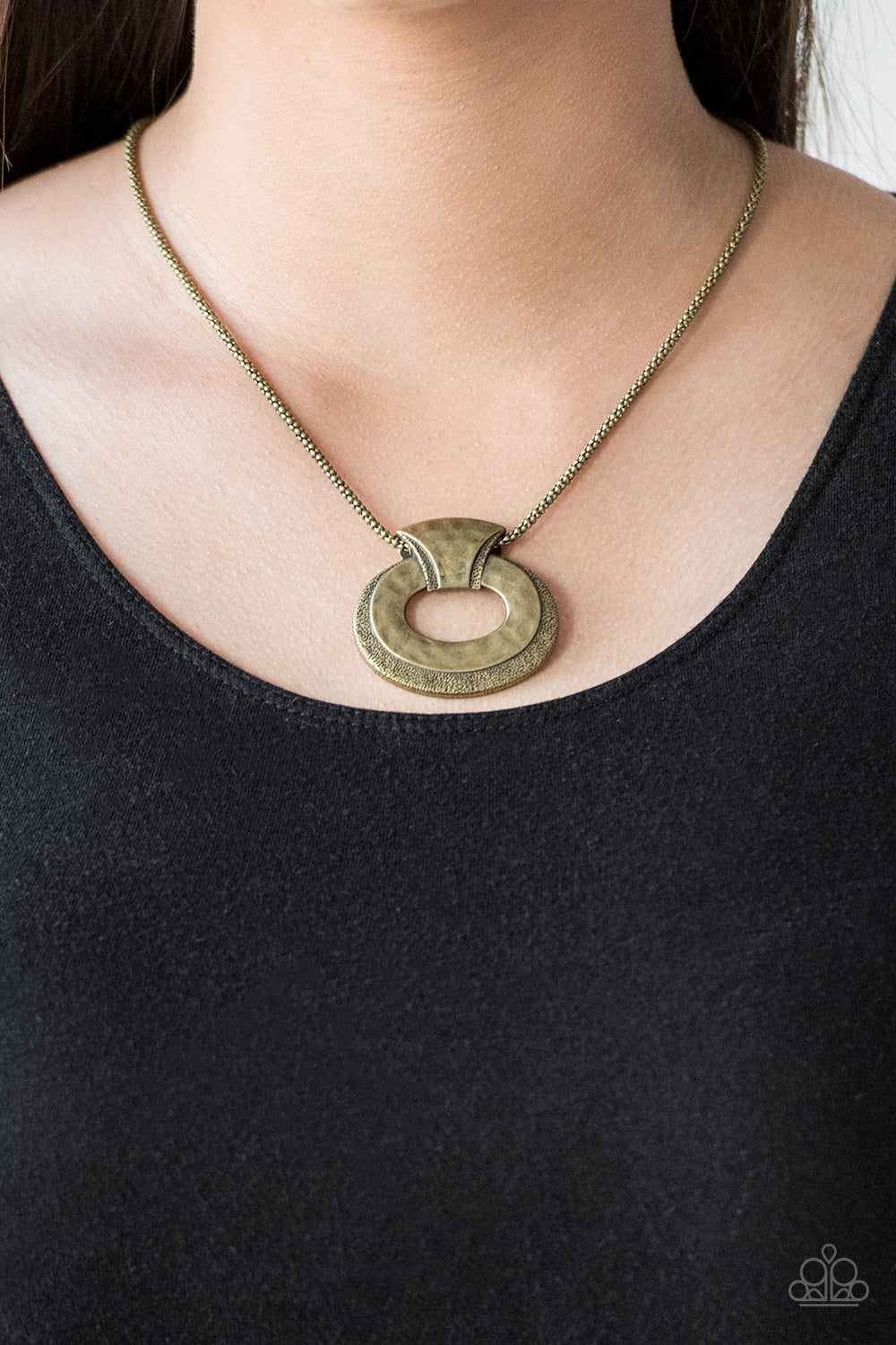 Paparazzi ♥ Retro Rebel - Brass ♥  Necklace
