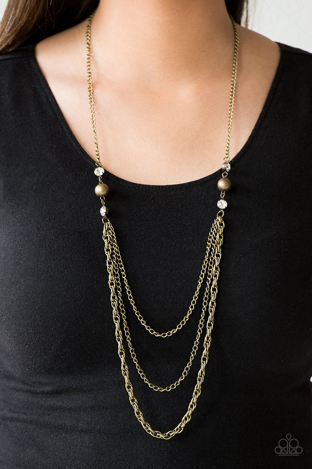 Paparazzi ♥ RITZ It All - Brass ♥  Necklace
