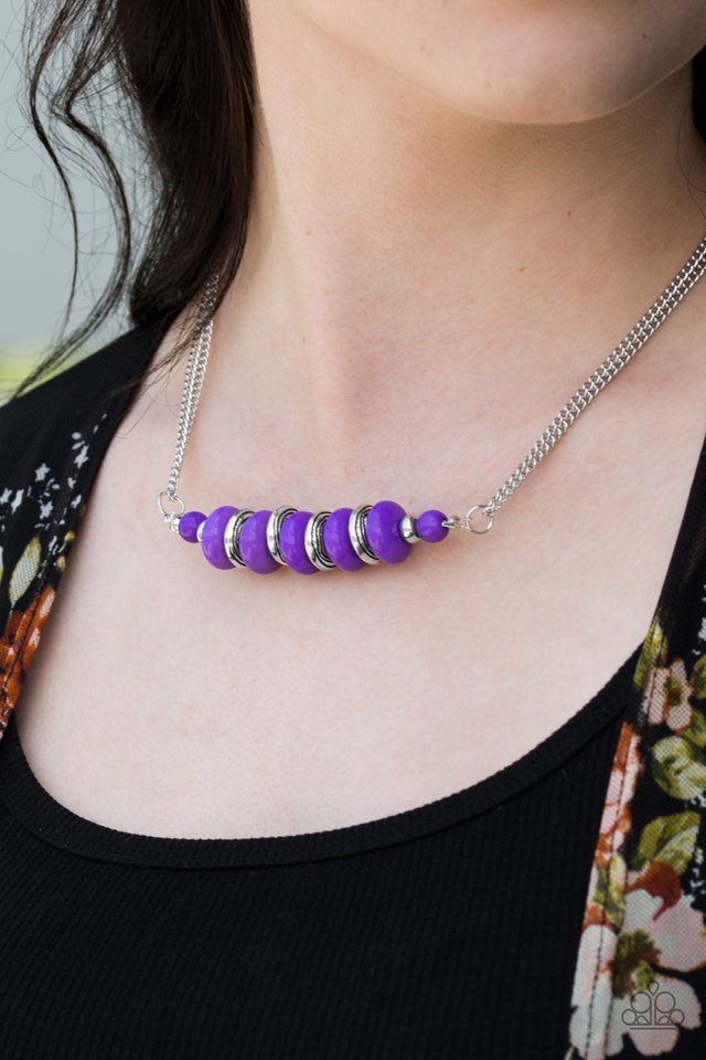 Paparazzi ♥ On Mountain Time - Purple ♥ Necklace