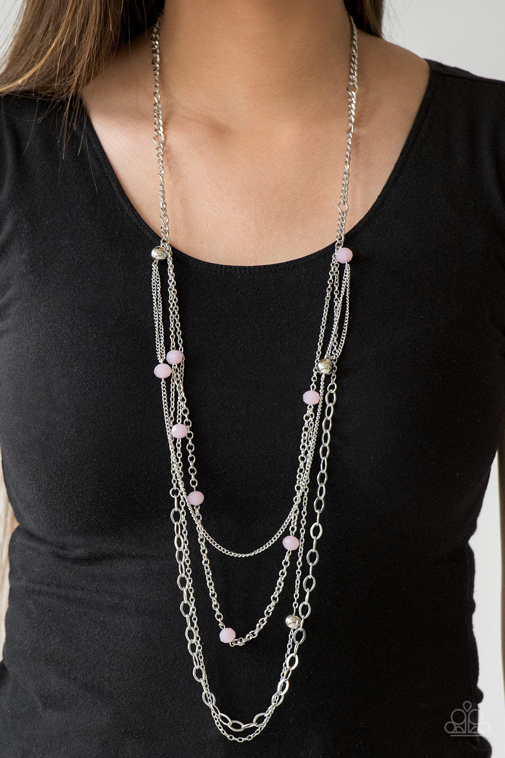 Paparazzi ♥ Glamour Grotto - Pink ♥  Necklace