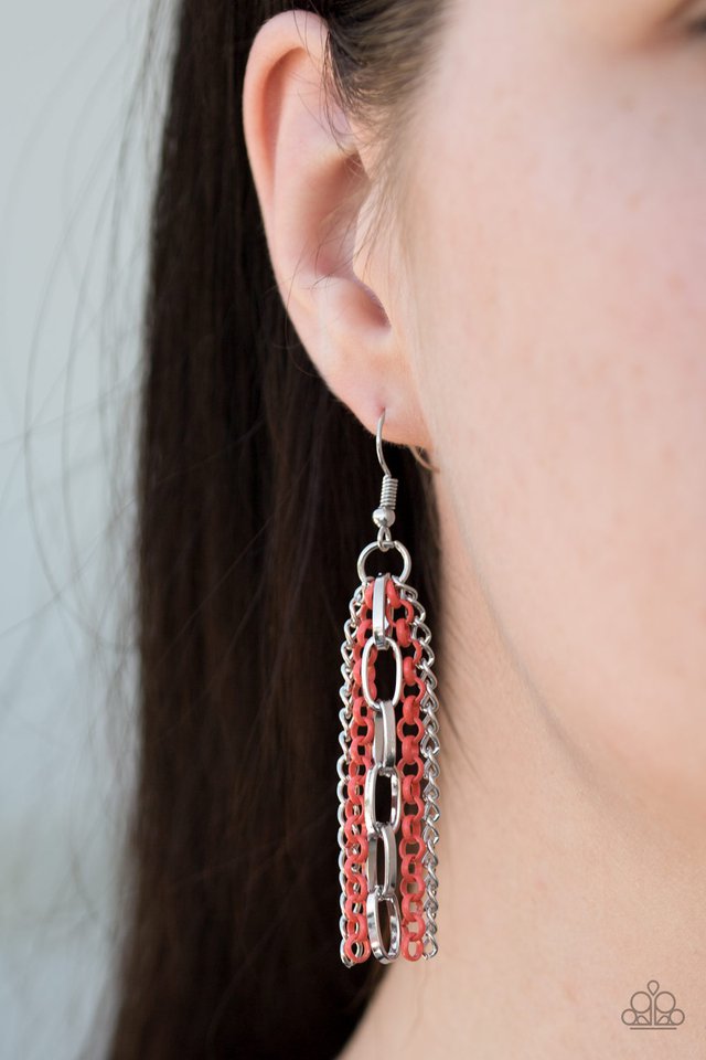 Paparazzi ♥ Right On Key - Orange ♥ Necklace