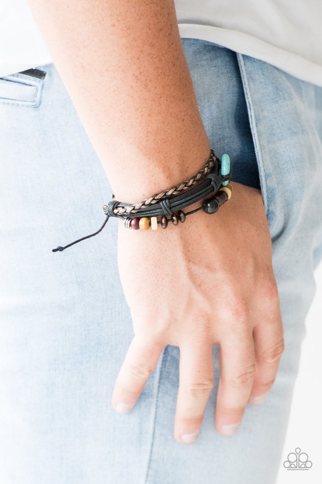 Paparazzi ♥ All Out Adventure - Black ♥ Bracelet