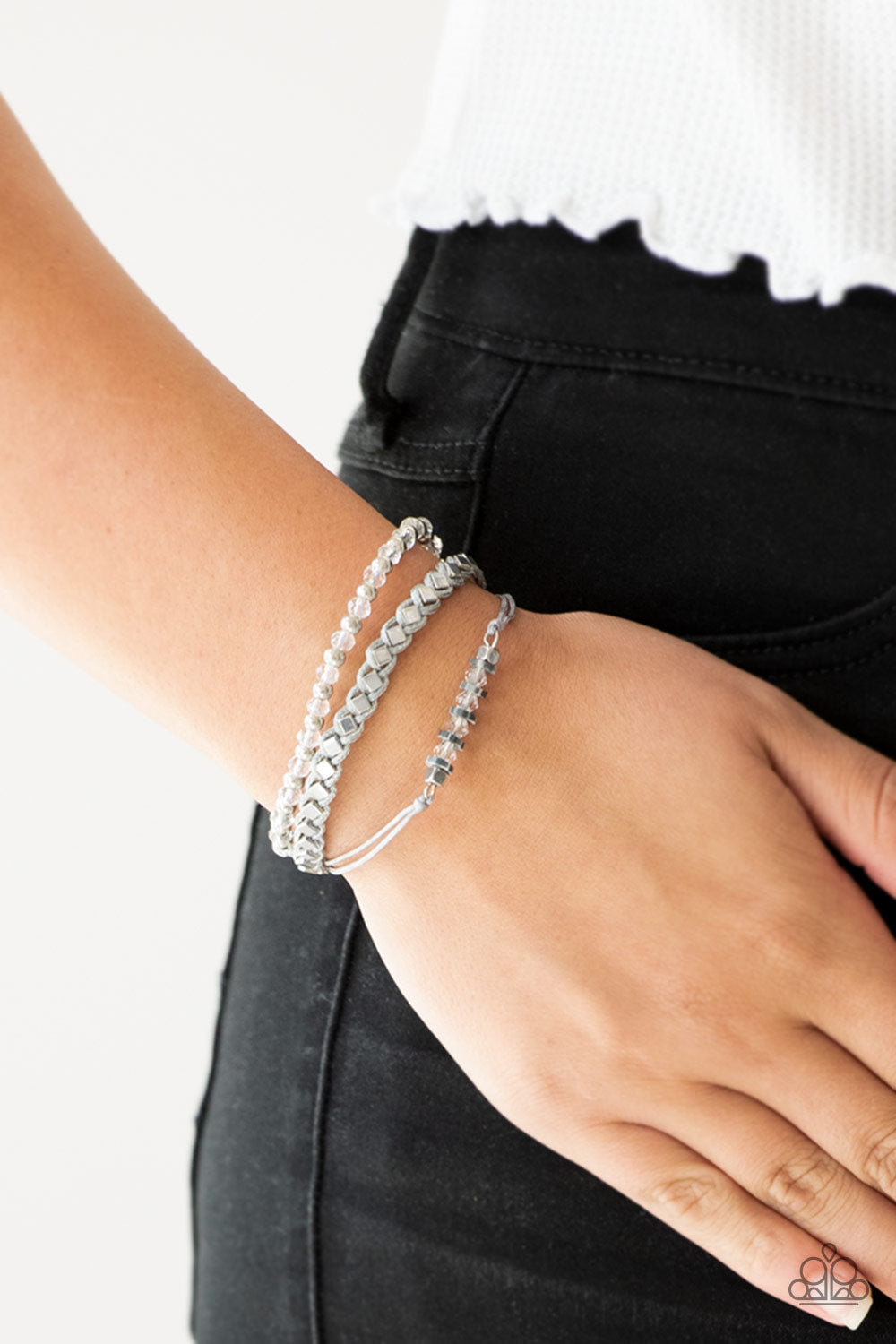 Paparazzi ♥ Ultra Modern - White ♥  Bracelet