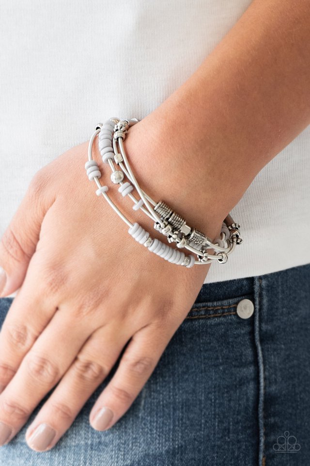Paparazzi ♥ Tribal Spunk - Silver ♥ Bracelet
