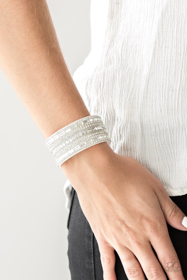 Paparazzi ♥ Rebel Radiance - White ♥ Bracelet