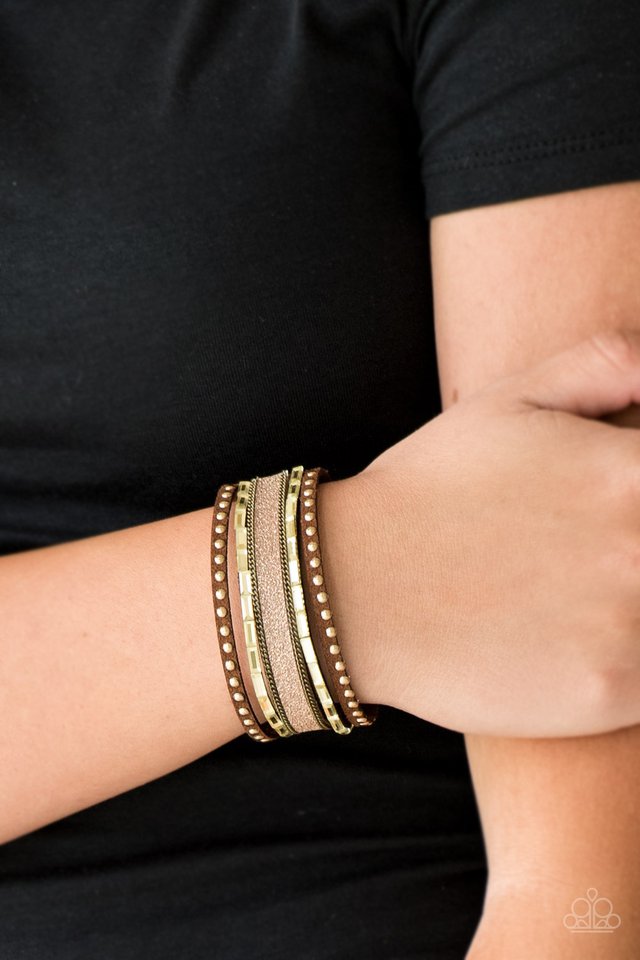 Paparazzi ♥ Seize The Sass - Brass ♥ Bracelet