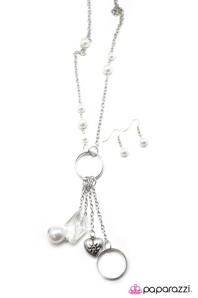 Paparazzi ♥ Worked Like a Charm - White ♥ Necklace
