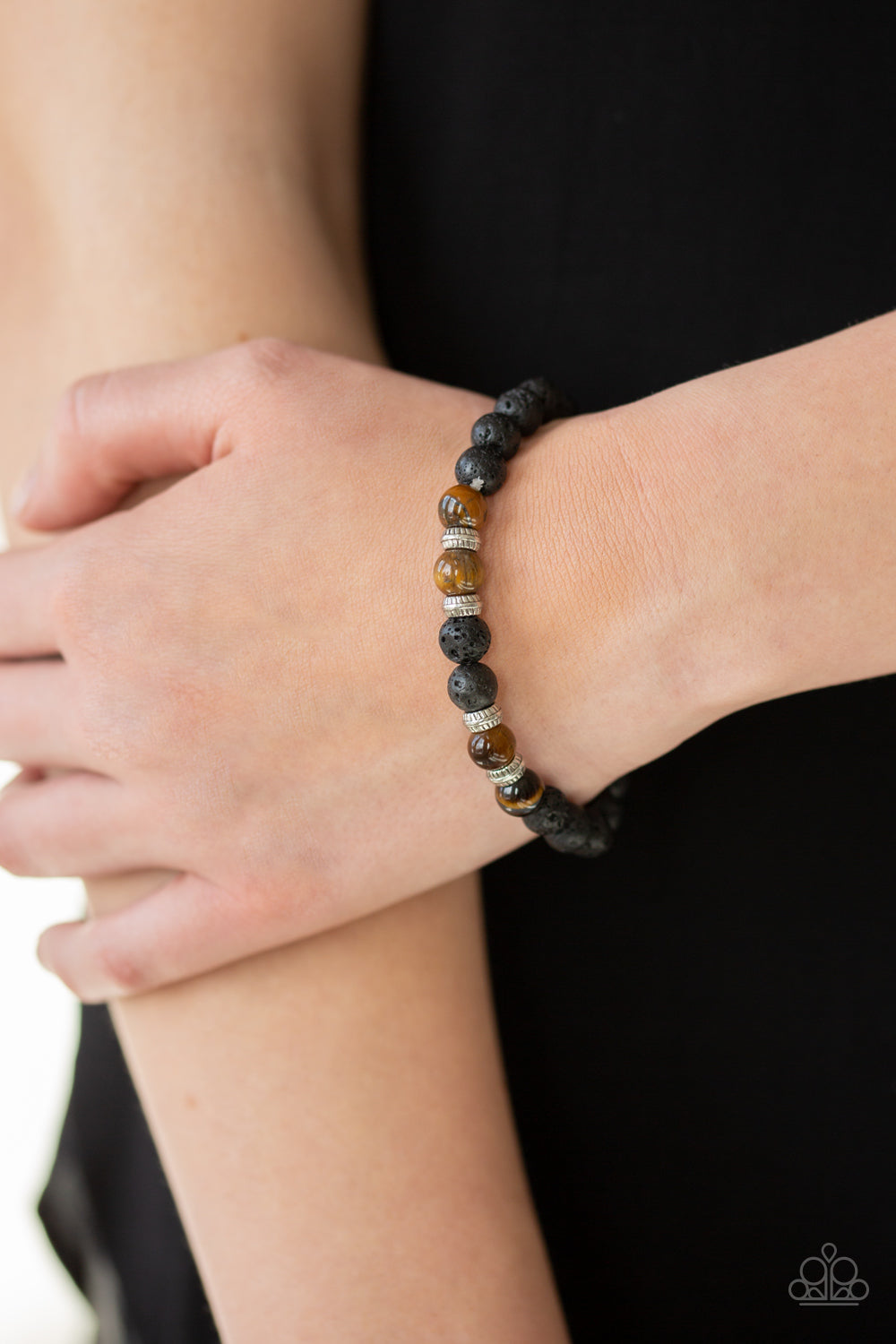 Paparazzi ♥ Peace and Quiet - Black ♥  Bracelet