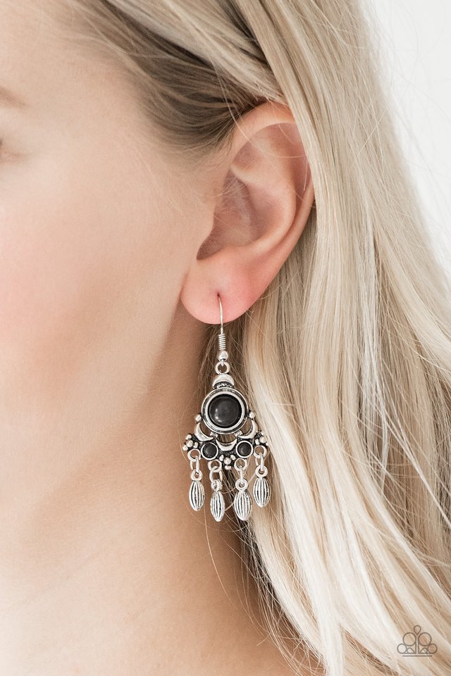 Paparazzi ♥ No Place Like HOMESTEAD - Black ♥ Earrings