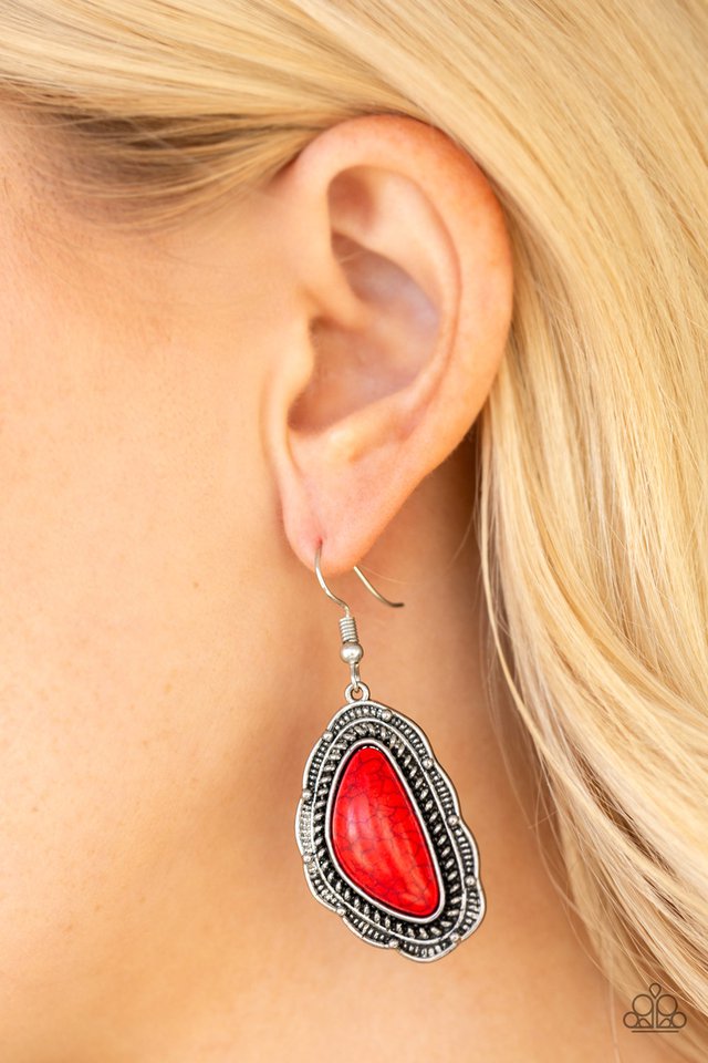 Paparazzi ♥ Santa Fe Soul - Red ♥ Earrings