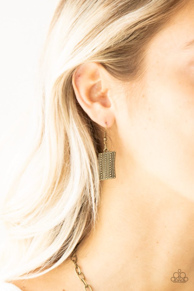 Paparazzi ♥ Fiercely Pharaoh - Brass ♥ Necklace