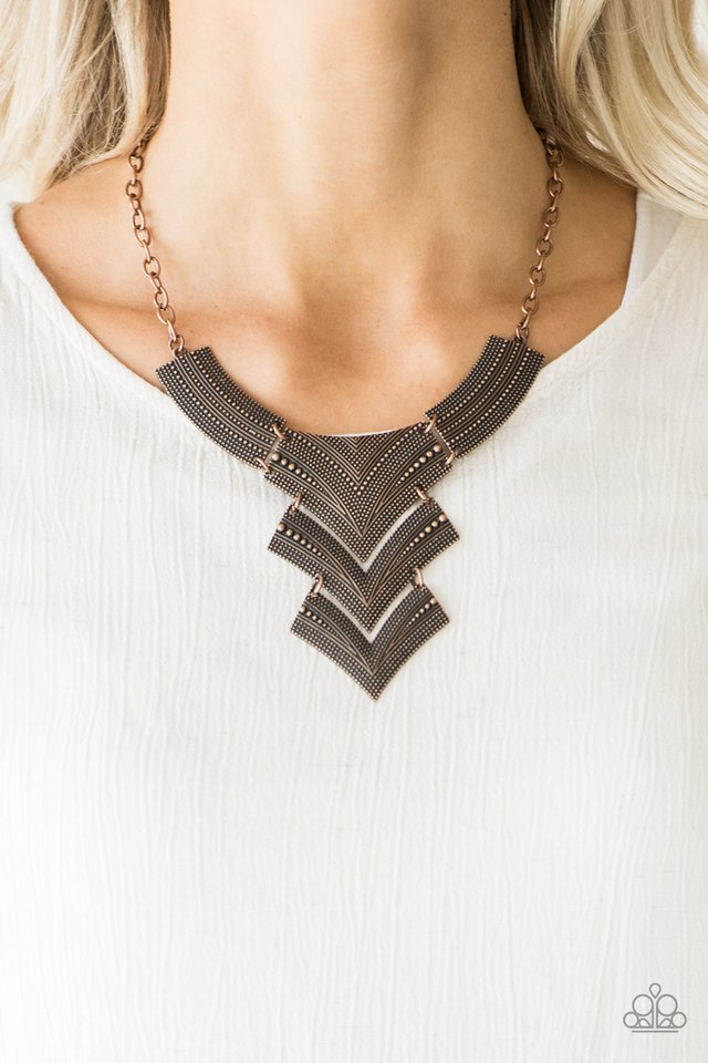 Paparazzi ♥ Fiercely Pharaoh - Copper ♥ Necklace