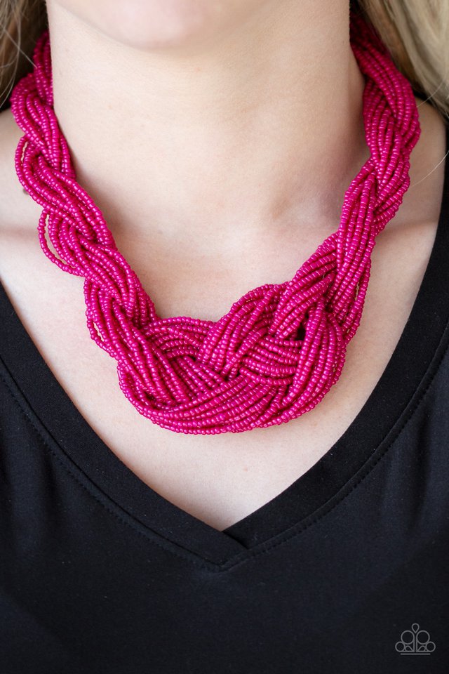 Paparazzi ♥ A Standing Ovation - Pink ♥ Necklace