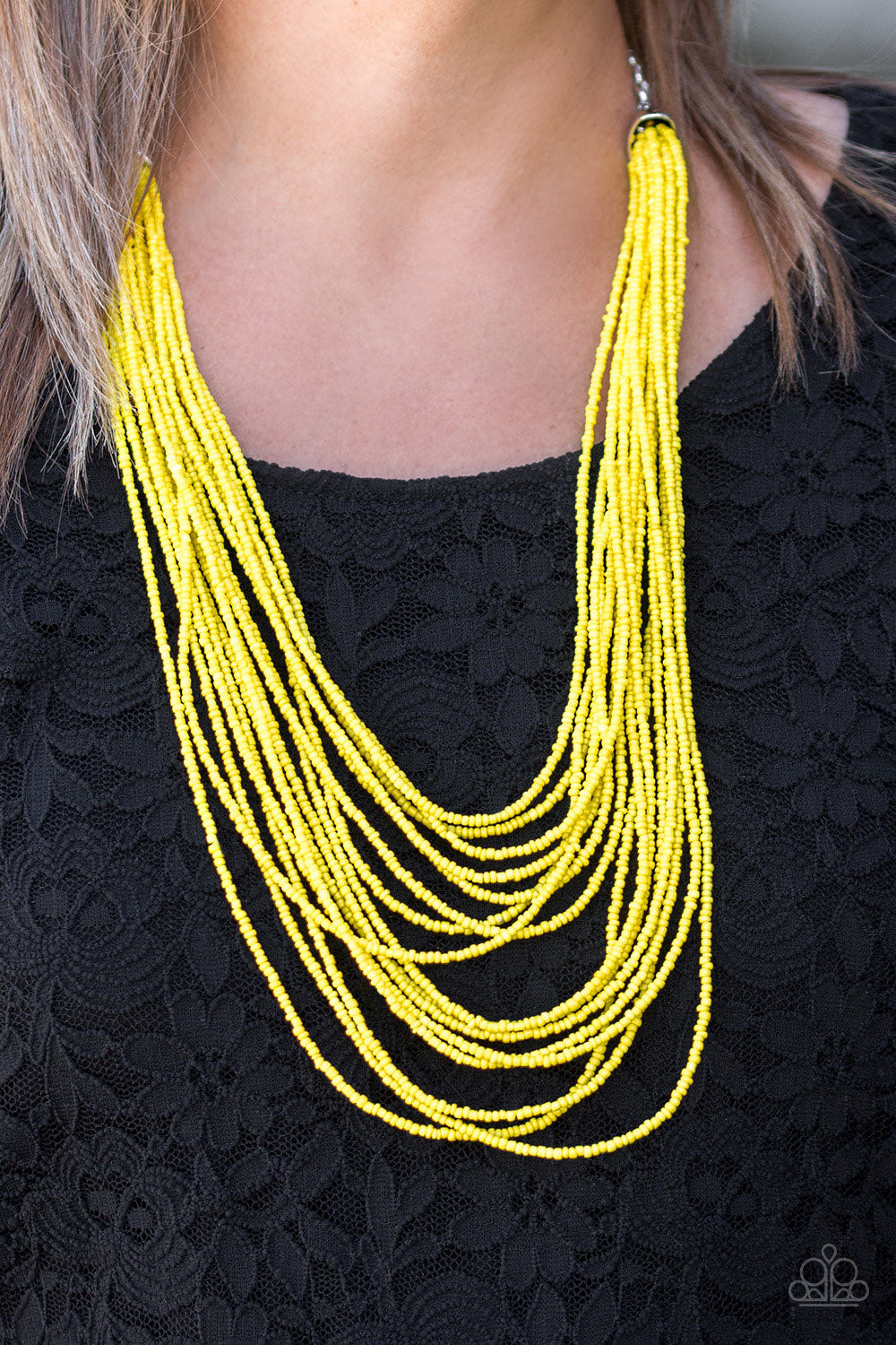 Paparazzi ♥ Peacefully Pacific - Yellow ♥  Necklace