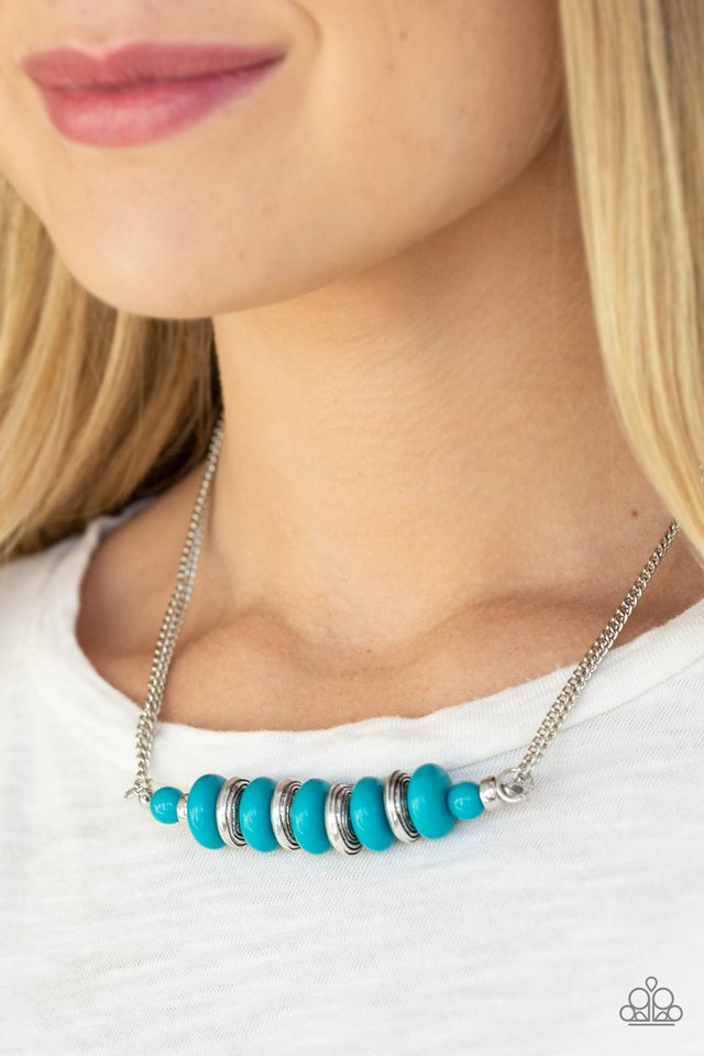 Paparazzi ♥ On Mountain Time - Blue ♥ Necklace