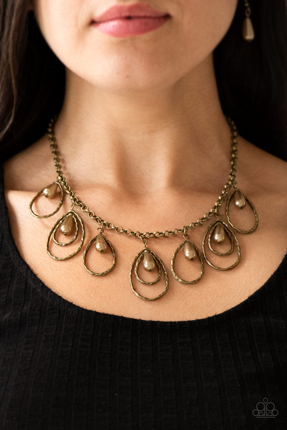 Paparazzi ♥ Rustic Ritz - Brass ♥  Necklace