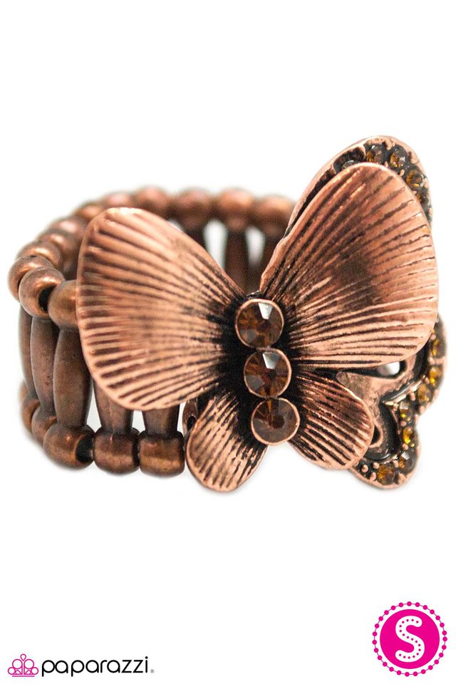 Paparazzi ♥ You Give Me Butterflies - Copper ♥ Ring