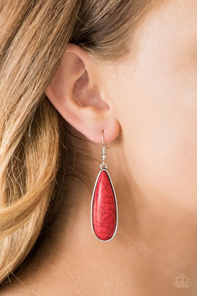 Paparazzi ♥ Santa Fe Skies - Red ♥ Earrings