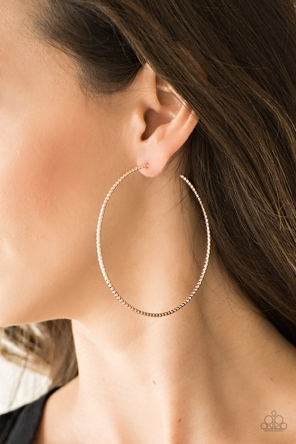 Paparazzi ♥ Hooked On Hoops - Rose Gold ♥  Earrings