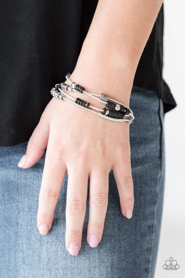 Paparazzi ♥ Tribal Spunk - Black ♥ Bracelet