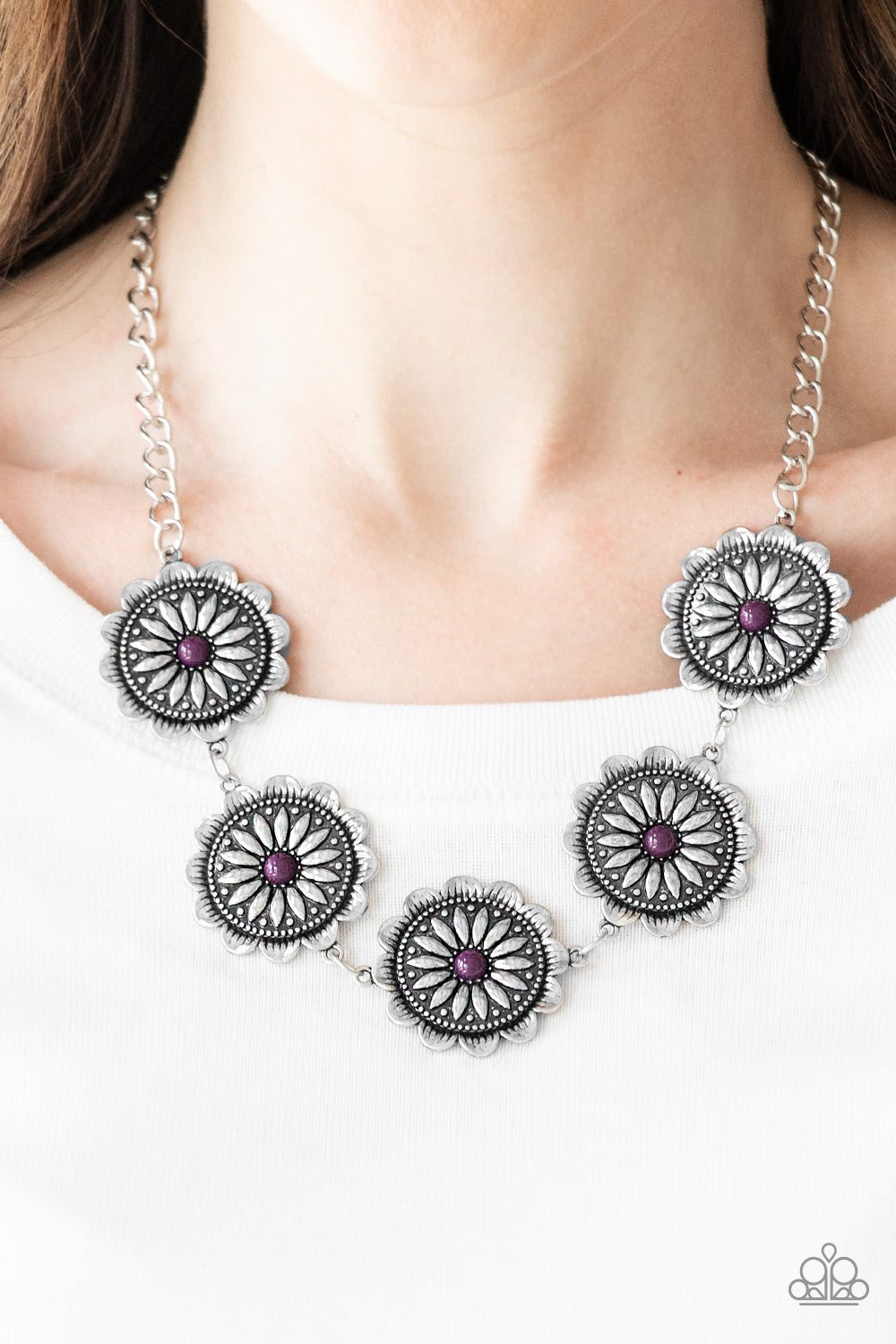 Paparazzi ♥ Me-dallions, Myself, and I - Purple ♥  Necklace