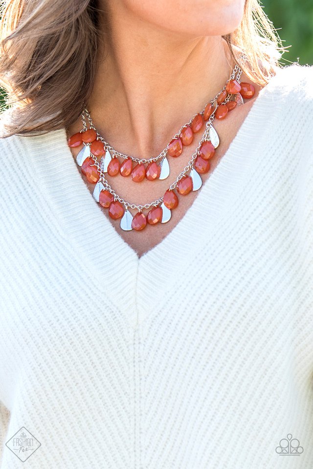 Paparazzi ♥ Life of the FIESTA - Orange ♥ Necklace