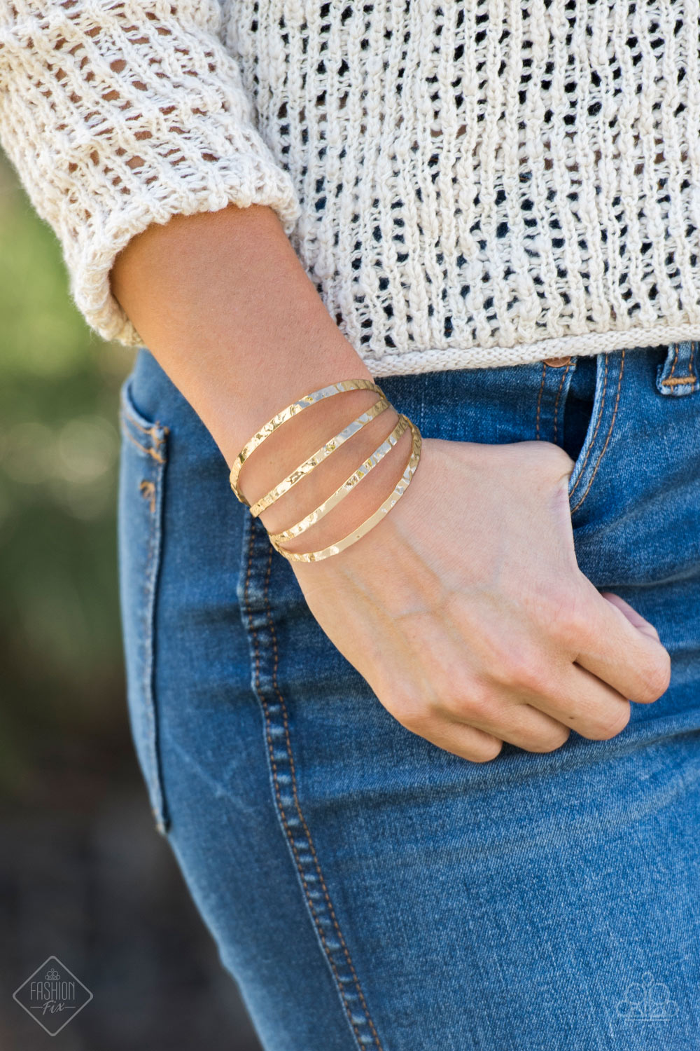 Paparazzi ♥ Get Used To GRIT - Gold ♥  Bracelet