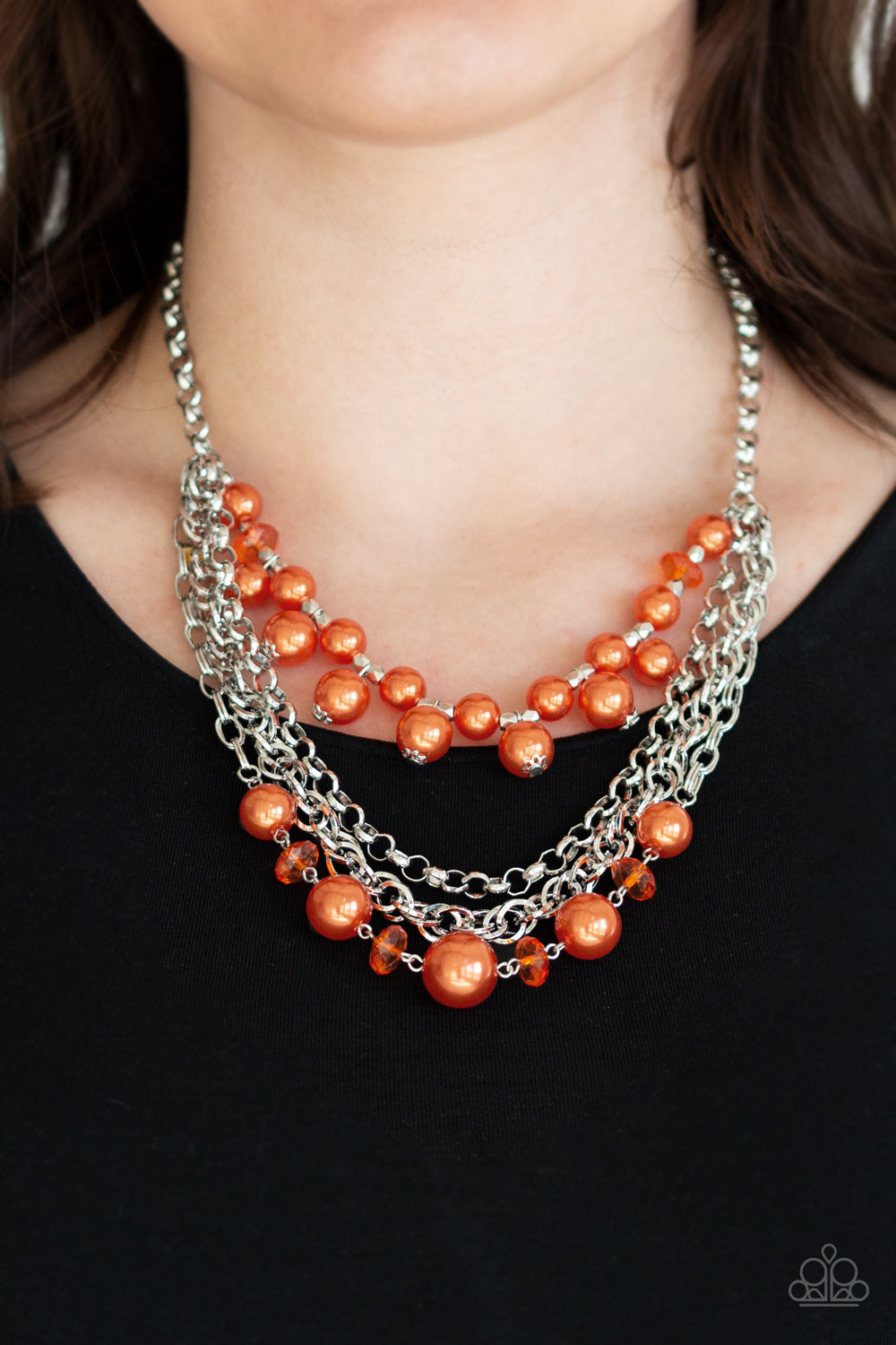 Paparazzi ♥ Rockin Rockette - Orange ♥  Necklace
