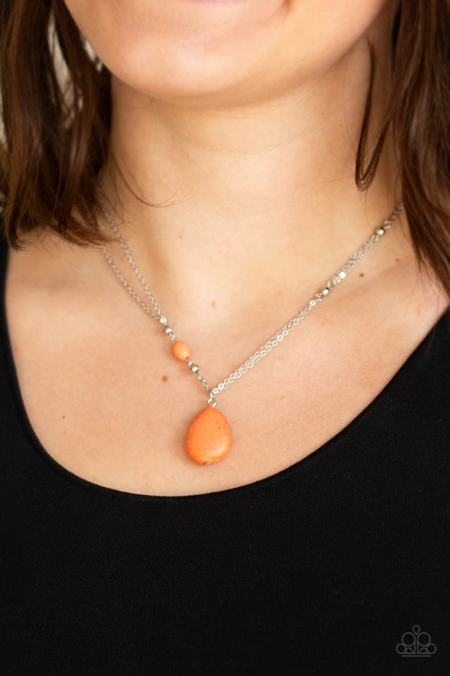 Paparazzi ♥ Peaceful Prairies - Orange ♥ Necklace