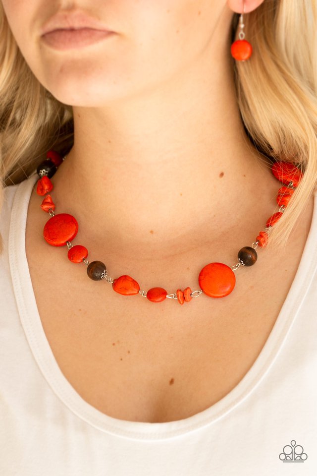 Paparazzi ♥ Canyon Collection - Orange ♥ Necklace